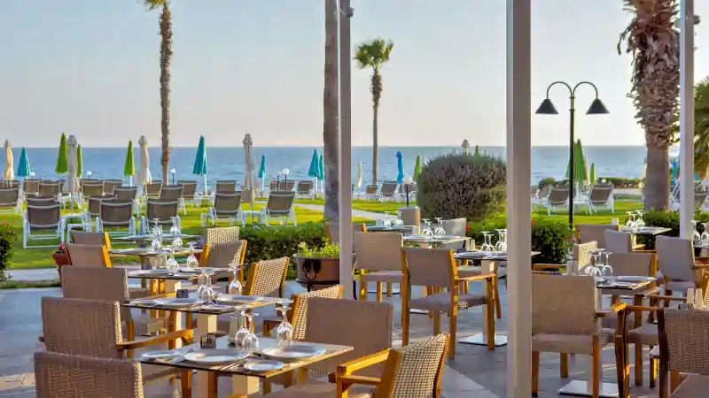 Traditional setting of a Greek taverna